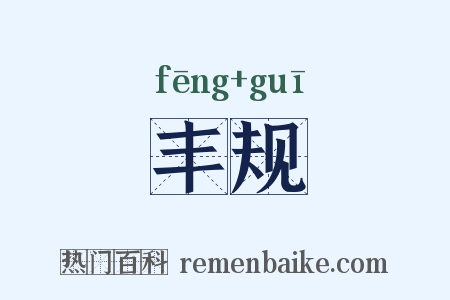丰规是什么意思的图片